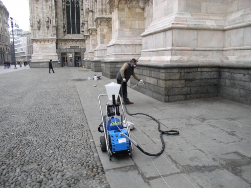applicazione nanocoating su Duomo di Milano