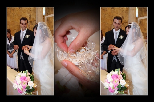 scambio delle fedi: foto per album di matrimonio
