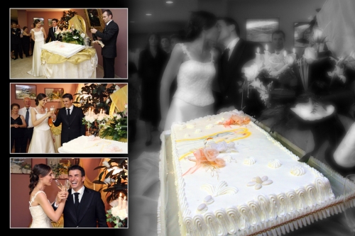matrimonio: foto brindisi e taglio della torta