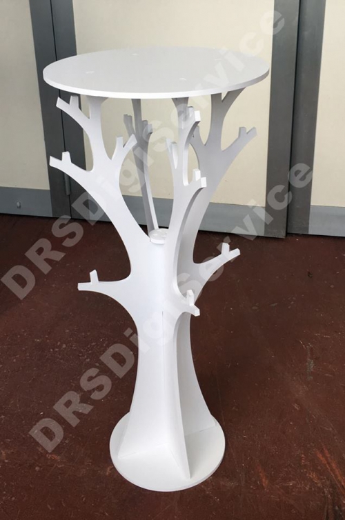 tavolino espositivo in forex a forma di albero