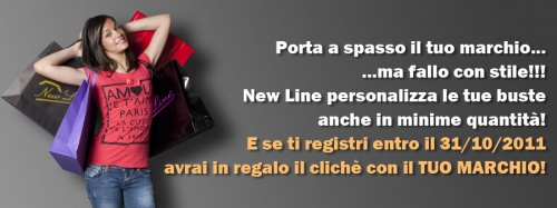 Buste di carta personalizzate, clichè in regalo, minime quantità