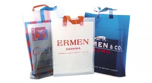 shoppers in plastica manico morbido