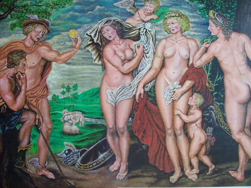 da P.Rubens "il giudizio di Paride" olio su tela cm 80 x 50