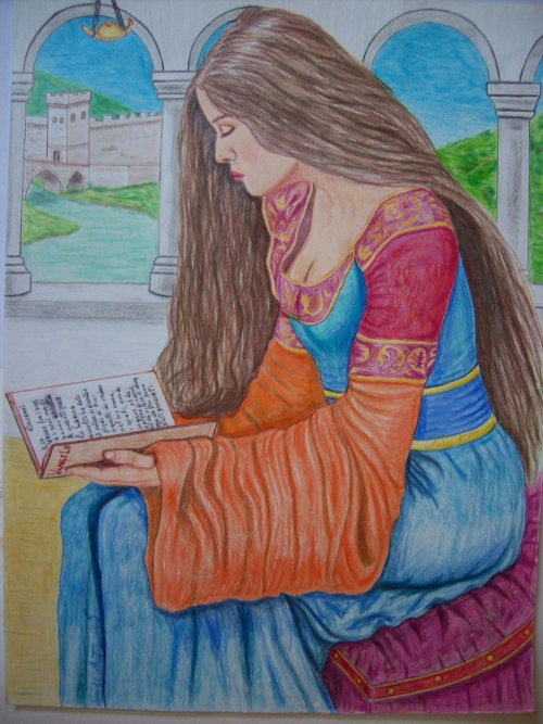 "la gioia nel Vangelo" matite colorate su carta cm 33 x 24