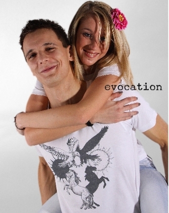 T-shirt uomo stampata disegno "Evocation"