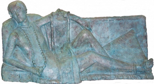 bassorilevo in bronzo fuso a cera persa