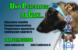 Addestramento del cucciolo e del cane adulto CENTRO CINOFILO DIAMANTE