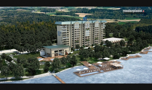 Rendering di Esterni - Hotel e Spa