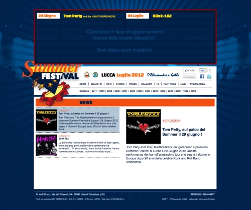 Summer Festival, web site del prestigioso festival musicale