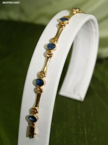 bracciale oro 18kt.e zaffiri di ceylon