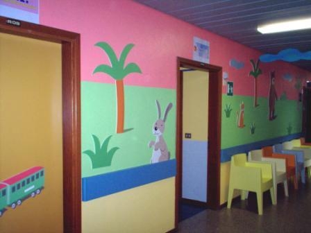 Decorazione di reparti per un ospedale a misura di bambino