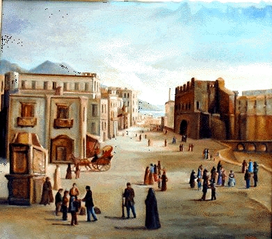 Castelli a Napoli. Piazza Castello
