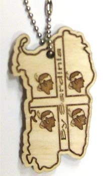 portachiavi legno tagliato e marcato