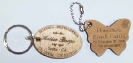 portachiavi personalizzato legno