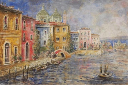 Paesaggio Trompe l'oleil 2 h.270 х l.402cm 4 fogli