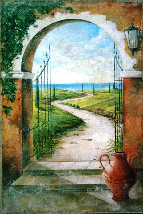 Trompe l'oleil 3 h.250cm x l.167cm