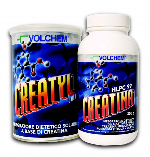 CREATINA HPLC99, CREATYL, CREATYL DRINK integratori a base di creatina di grado farmaceutico (>99% di purezza)