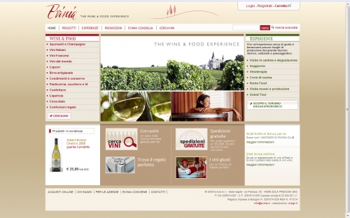 Home page www.evinia.it