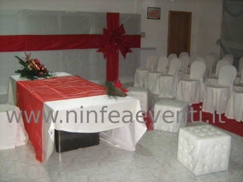 allestimento matrimonio in tema natalizio...