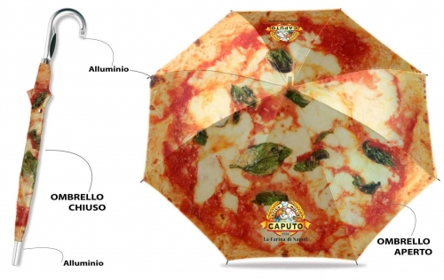 Ombrello con stampa della pizza