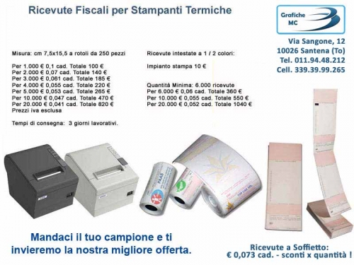 ricevute fiscali termiche